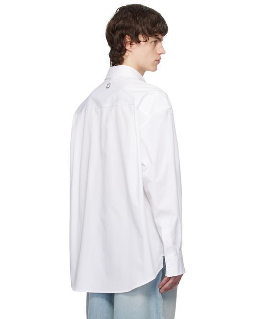 メンズ Wooyoungmi ホワイト Essential コットン シャツ White
