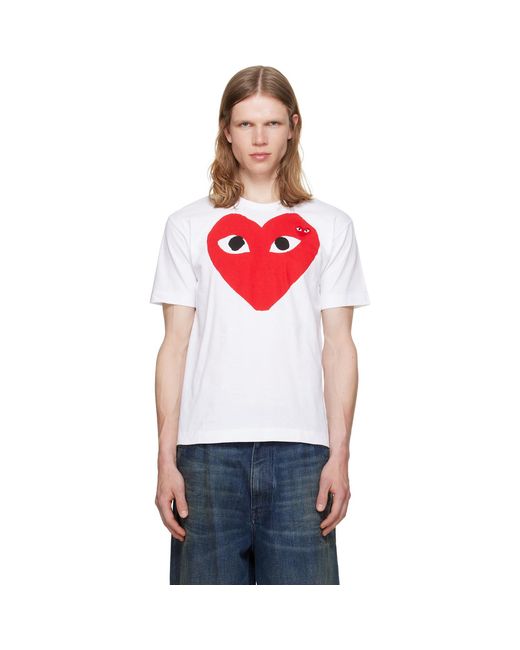 COMME DES GARÇONS PLAY Red Heart Emblem' T-Shirt for men