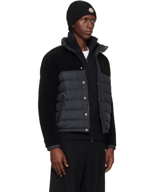 Moncler Black Mistral Teddy Short Down Jacket for men