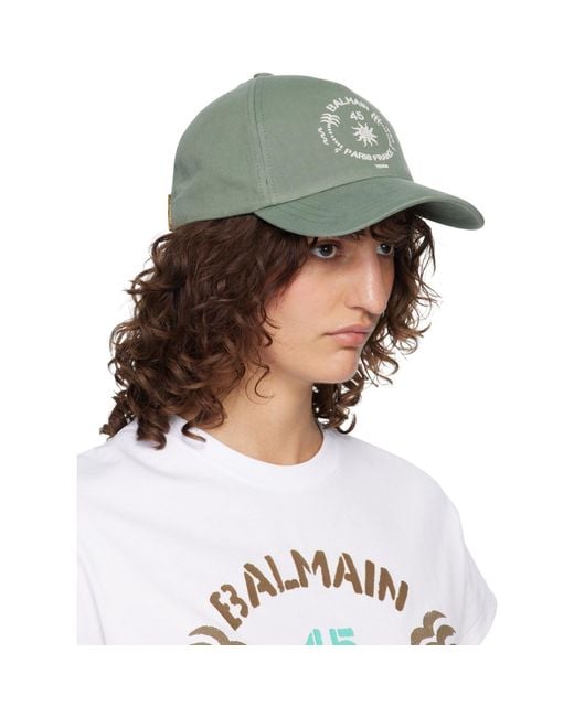 Balmain Gray Paris' Cap