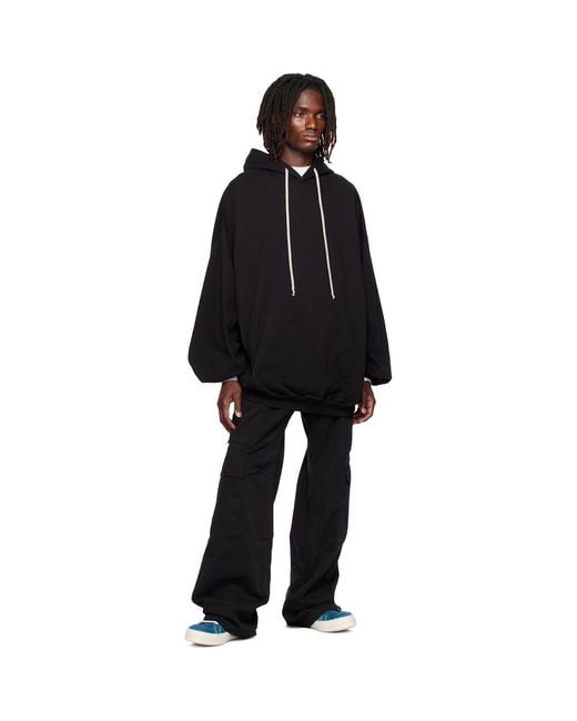 Rick Owens Black Tower Hun Hoodie for men