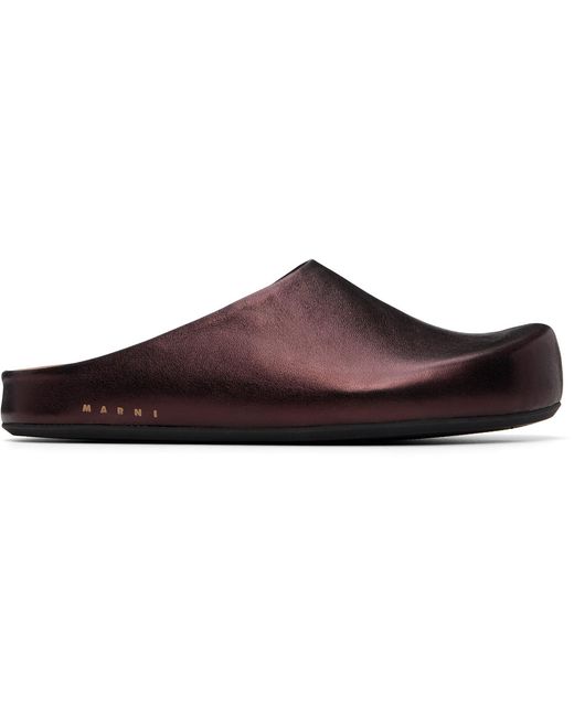 Marni Black Fussbett Sabot Slip-On Loafers for men
