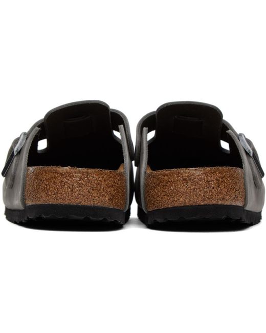 Birkenstock Black Regular Boston Soft Footbed Loafers for men