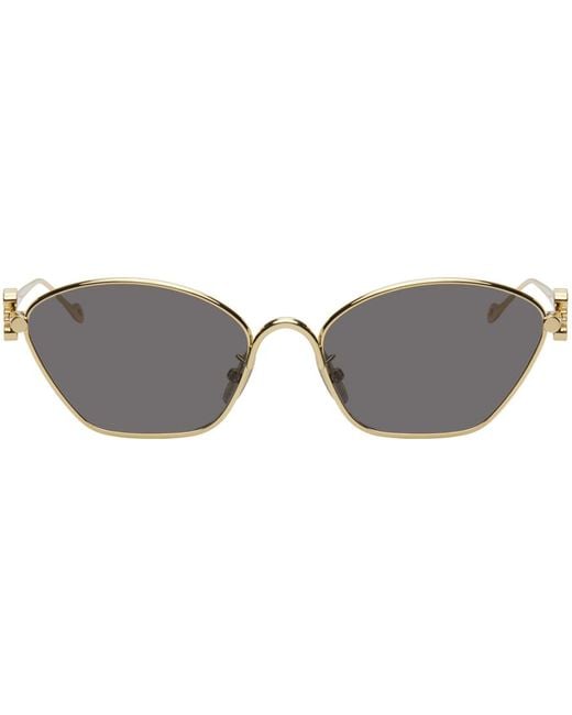 Loewe Black Anagram Hexagonal Sunglasses for men