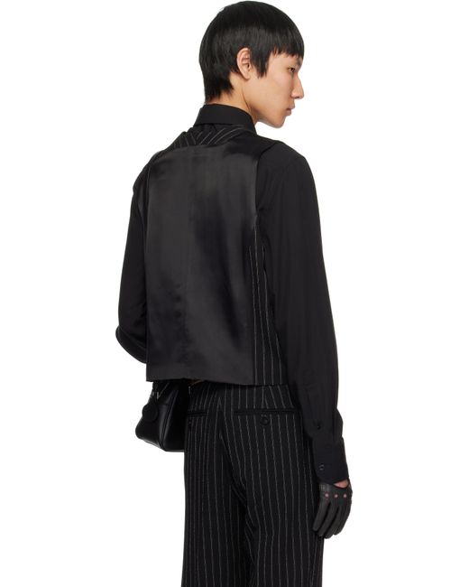 メンズ Ernest W. Baker ブラック Classic ピンストライプ ベスト Black