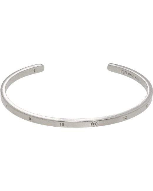 Maison Margiela Metallic Number Reference Cuff Bracelet for men
