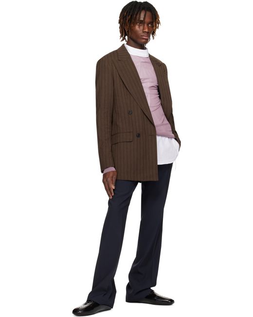 メンズ Dries Van Noten ブラウン ダブルジャケット Brown