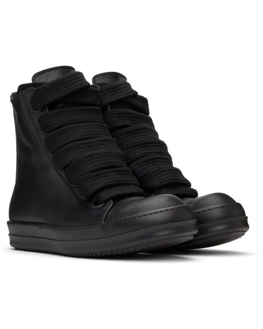 Rick Owens Black Jumbo High Top Leather Sneakers - Men's - Calf Leather/rubber for men