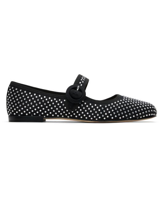 Repetto ブラック Georgia ストラス メリージェーン フラットシューズ Black