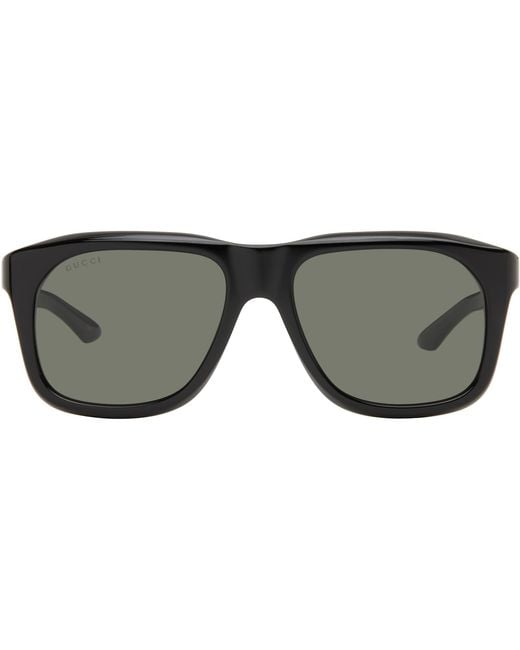 Gucci Black Institutional Logo Sunglasses for men