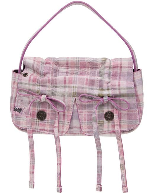 Acne Pink Multipocket Micro Tea Towel Bag