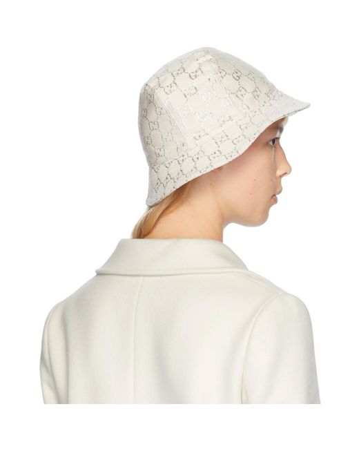 white gucci bucket hat