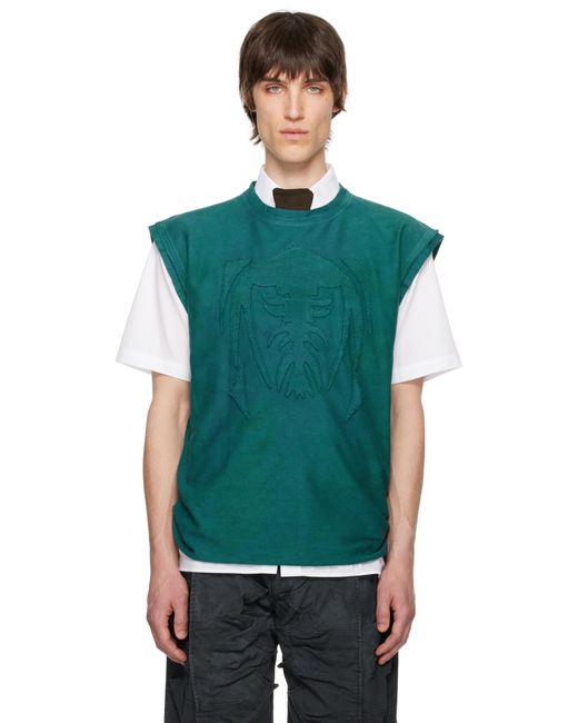 YAKU Green Fossil Tank Top for men