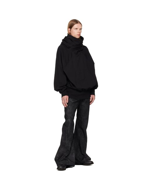 Pull À Capuche Noir À Col Drapé Julius pour homme en coloris Black