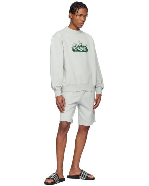 メンズ Burberry グレー Daisy Logo スウェットシャツ Multicolor