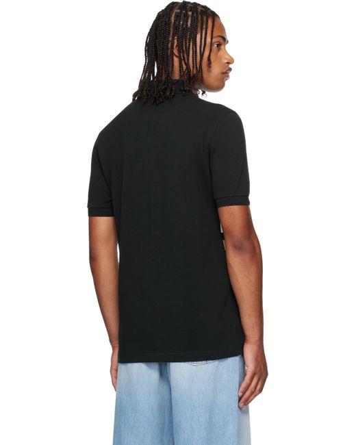 メンズ Fred Perry ブラック パネル ポロシャツ Black