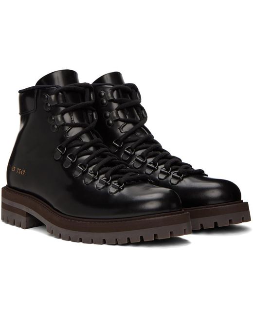 Common Projects Black Hiking Ankle Boots