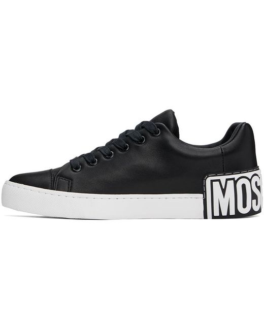 Moschino Black Maxi Logo Sneakers for men