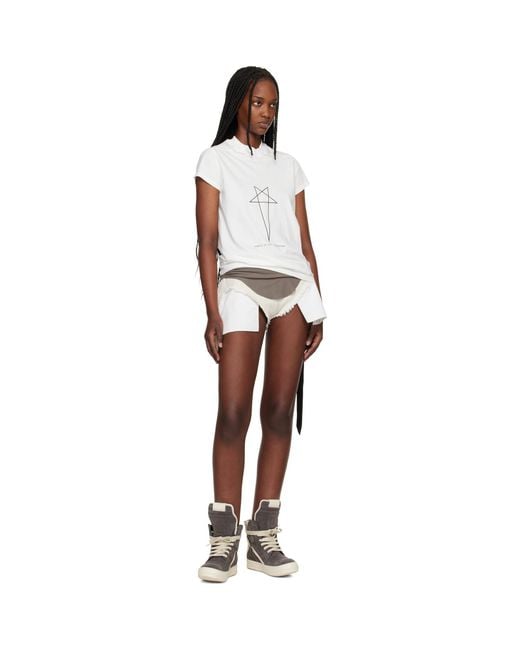 Rick Owens White Temple Small Level T-Shirt