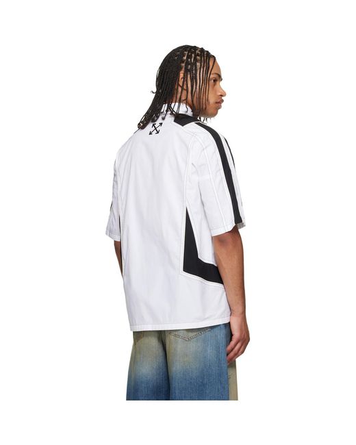 Off-White c/o Virgil Abloh White Race Logo Star Bowling Shirt for men