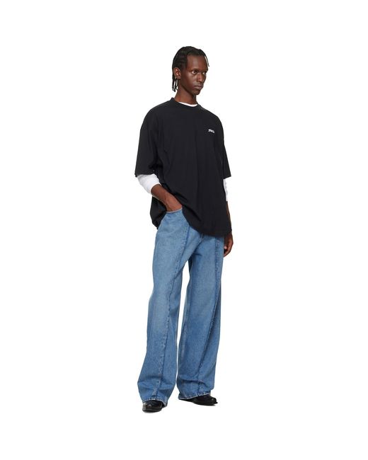 Vetements Blue 'Fu' T-Shirt for men