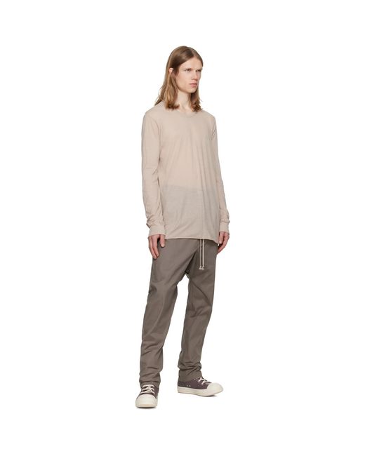 Rick Owens Natural Taupe Tower Basic Ls T-Shirt for men