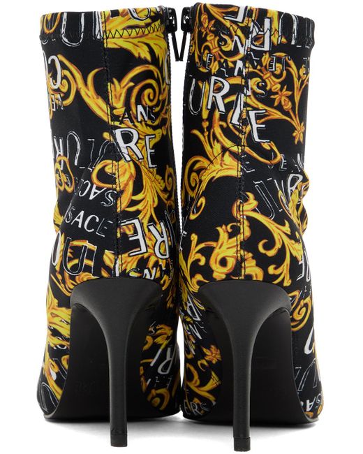 Versace Black & Yellow Scarlett Boots