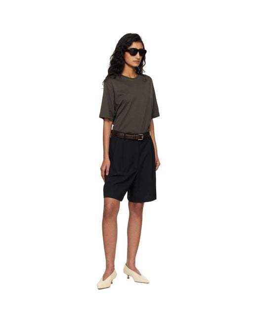 Frankie Shop Black Harper Soft Organic T-Shirt