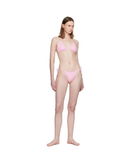 Jacquemus Pink 'The Triangle' Bikini Top