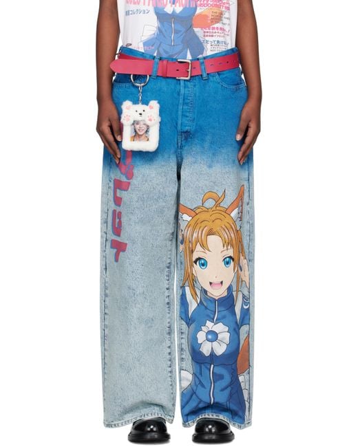Doublet ブルー Anime ジーンズ Blue