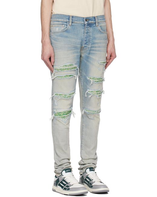 Amiri Blue Boucle Thrasher Jeans for men