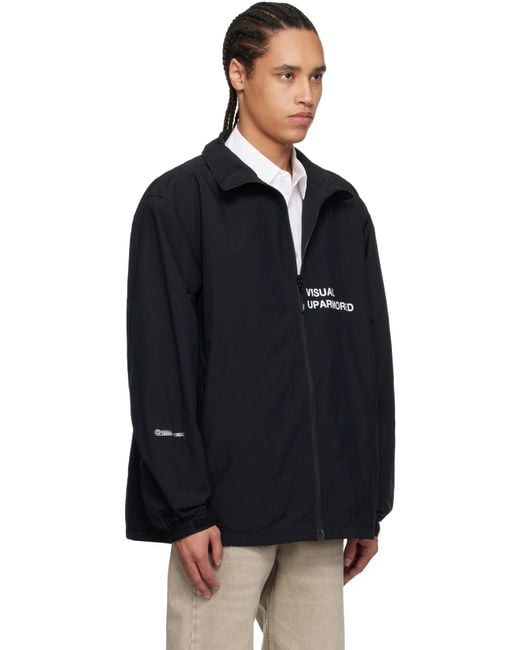 WTAPS: Black Track Nylon Tussah Pertex Jacket | SSENSE