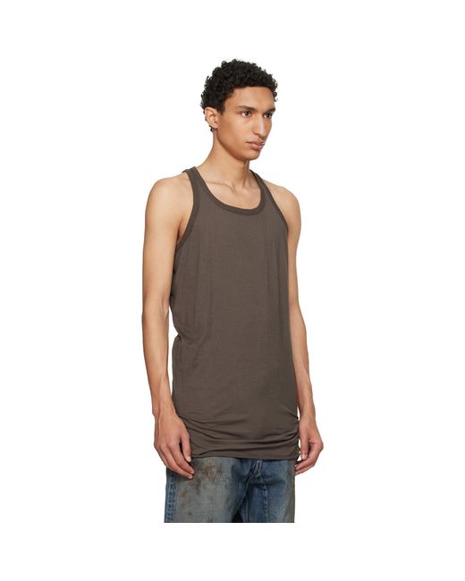 Rick Owens Black Temple Loose Tank Top for men