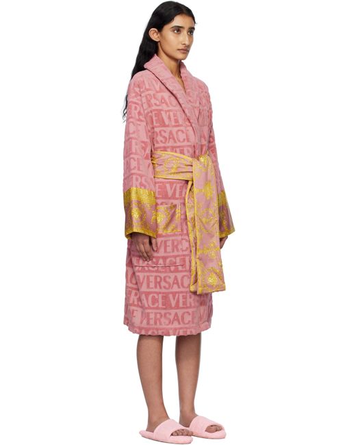 Versace ピンク 'I Heart Baroque' バスローブ Orange