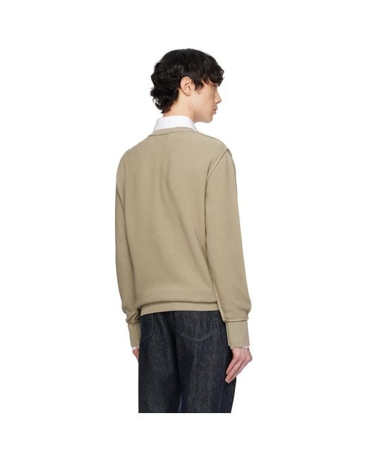 Moncler Natural Textu Cotton Sweater for men