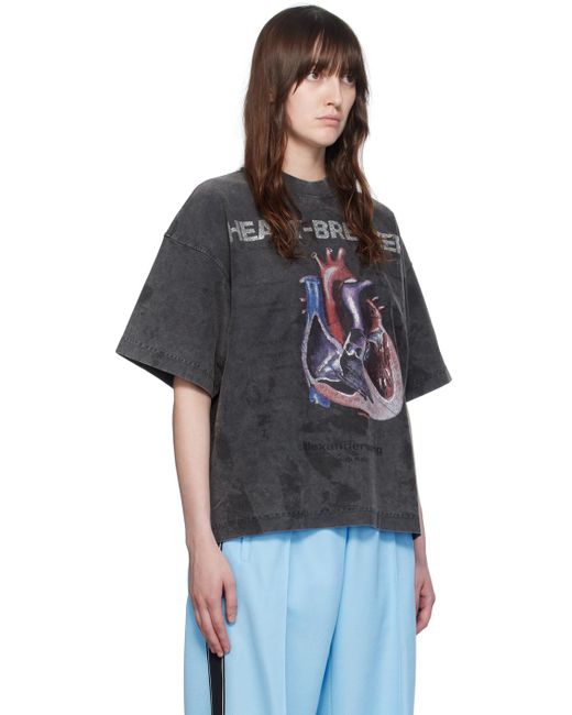 Alexander Wang Black 'heartbreaker' T-shirt