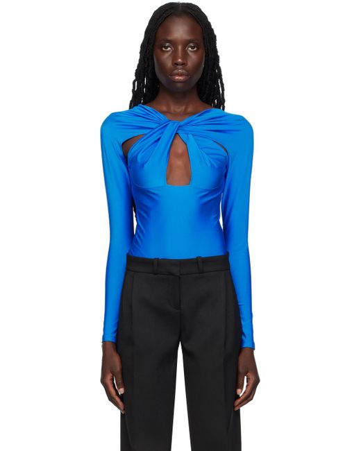 Coperni Blue Cutout Bodysuit