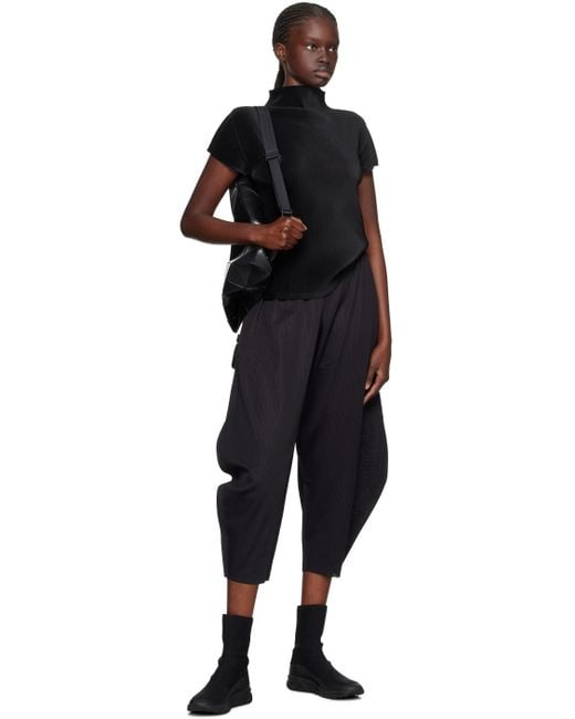 Pleats Please Issey Miyake Black A-poc Trousers