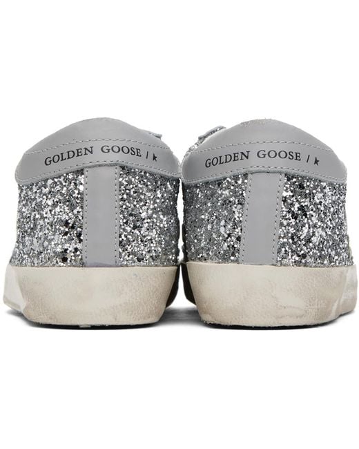Golden Goose Deluxe Brand Black Ssense Exclusive Silver Super-star Classic Sneakers