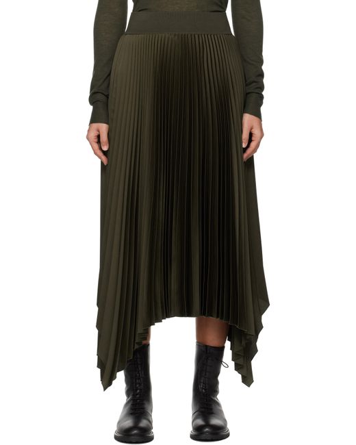 JOSEPH カーキ Knit Weave Plissé Ade ミディアムスカート ブラック | Lyst