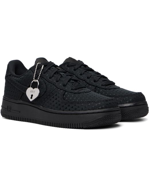 Nike Black Air Force 1 '07 Se 'Valentine's Day' Sneakers