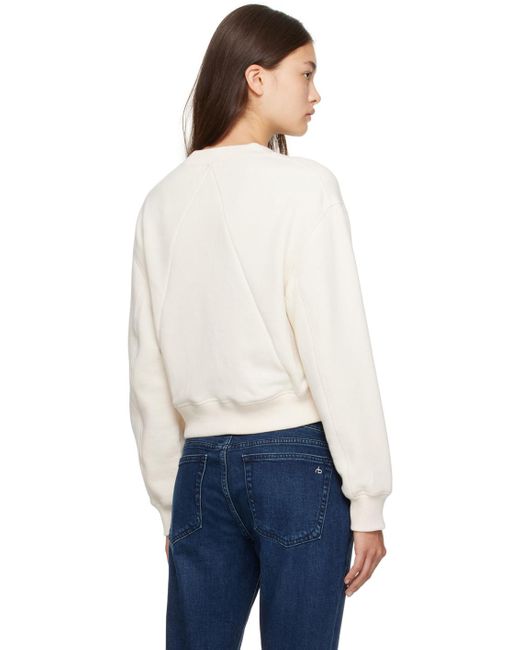 Rag & Bone Blue Off-white Embroidered Sweatshirt