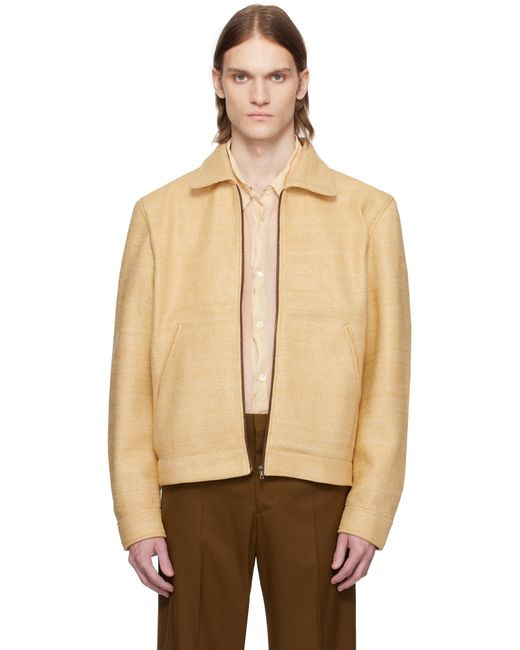 Cmmn Swdn Shelby Raffia Jacket in Natural for Men | Lyst