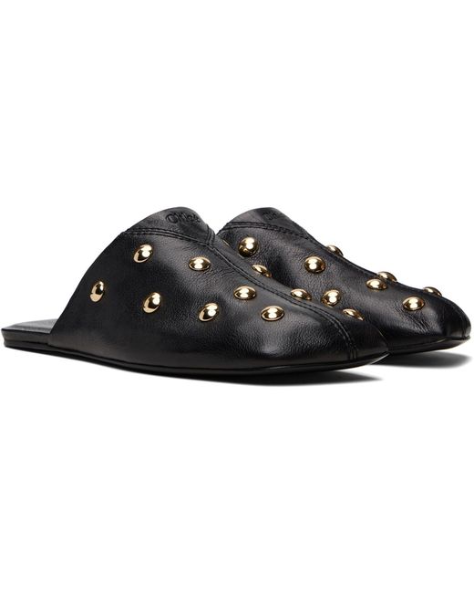 Chloé Black Rita Mule Loafers