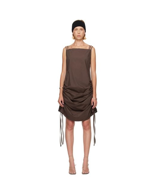 Baserange Brown Ssense Exclusive Pictorial Midi Dress