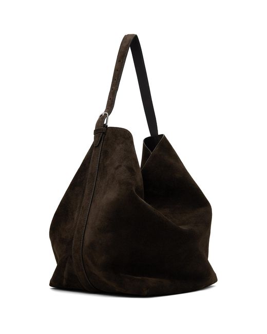 Totême Black Belted Suede Tote