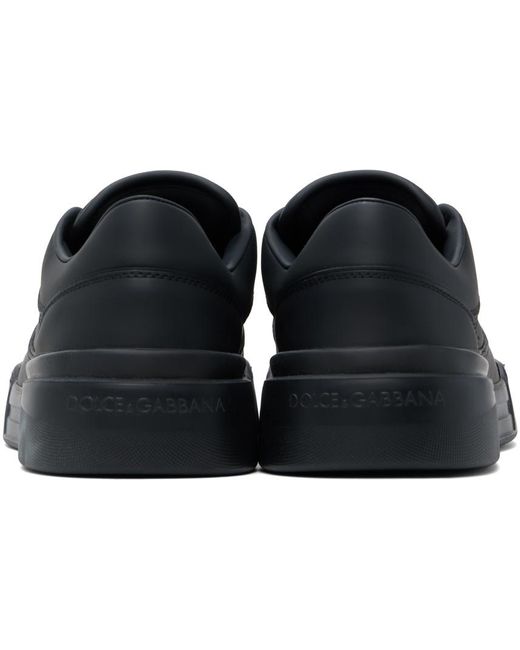 Dolce & Gabbana Dolce&gabbana Black Nappa Calfskin New Roma Sneakers for men