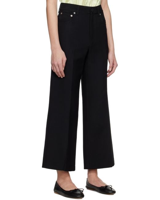 J.W. Anderson ブラック クロップド テーラードパンツ Black