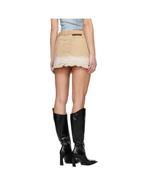 Feng Chen Wang Black Plant Dyed Miniskirt