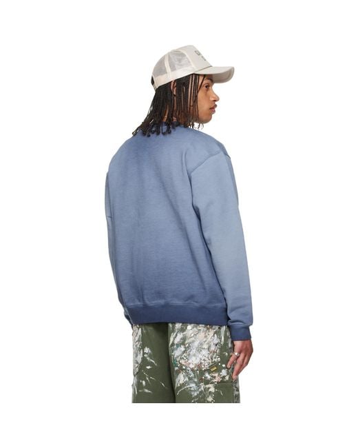 GALLERY DEPT. Blue Basic Crewneck Sweatshirt for men